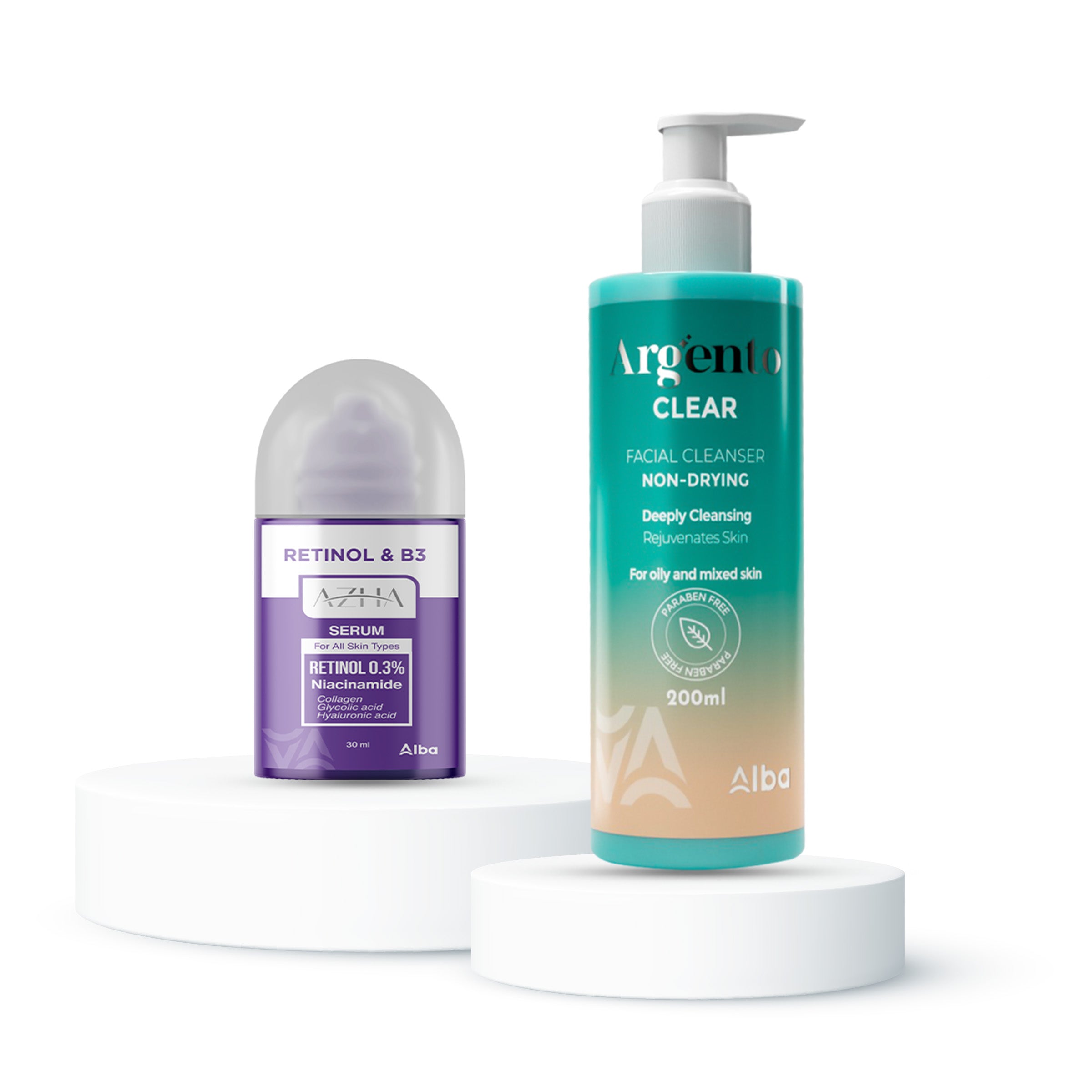 عرض غسول  أرجينتو كلير+ أزهى سيرم ريتنول 